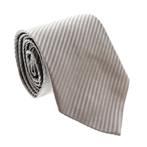 Emporio Armani Mens Pearl Diagonal Stripe Tie – Made in Italy